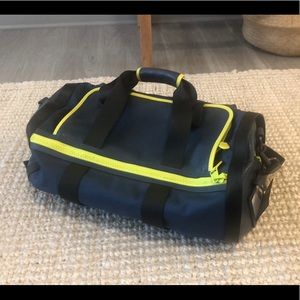 COACH Leather Blue and Lime Green Duffle Bag